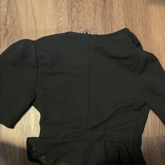 Forever 21 Black V-Neck Wrap Blouse - Picture 3 of 3